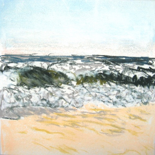 Hurricane Felix Aftermath, Aug. 20; 
Chalk Pastel, 1995;
10 x 10 in.